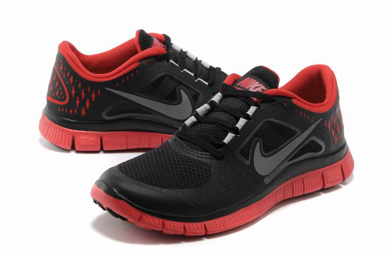 Hot Nike Free5.0 Men Shoes Black/Red